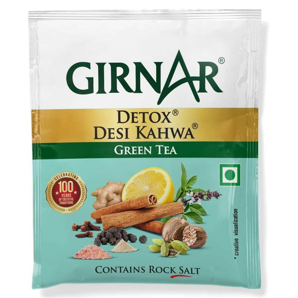 Girnar Kahwa Green Tea 36 Bags 90g Herbal Spiced Detox Tea