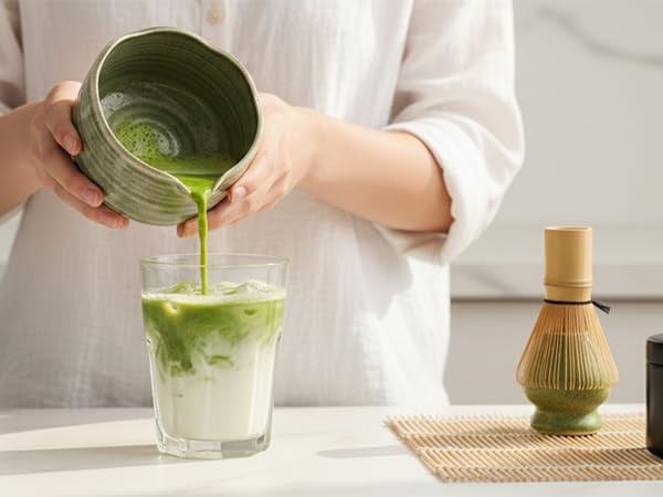 Matcha Whisk Set, 7 Pcs Matcha Kit with Spouted Bowl, Sifter and Whisk Holder…