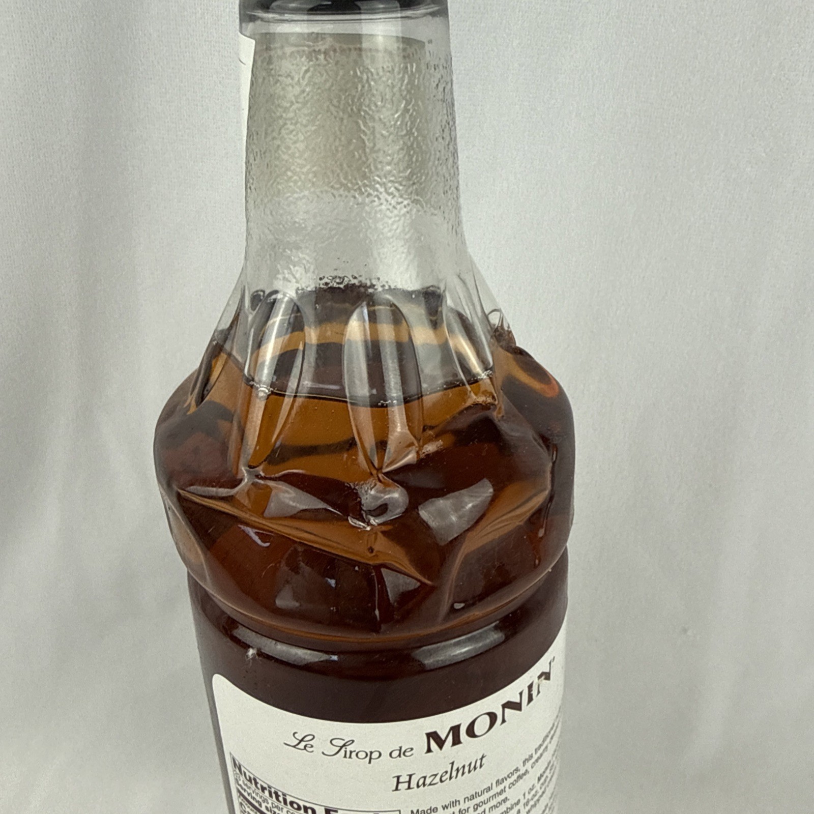 Monin Hazelnut Premium Sweetener Syrup 1L – Damaged Bottle