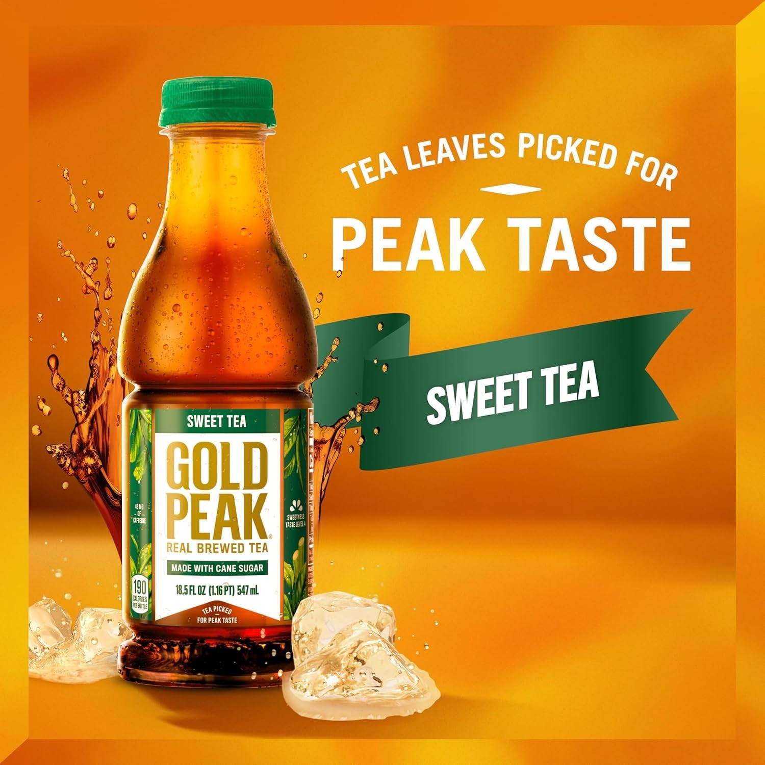Real-Brewed 18.5 fl oz Sweet Tea – All-Ages Delight with Low Caffeine
