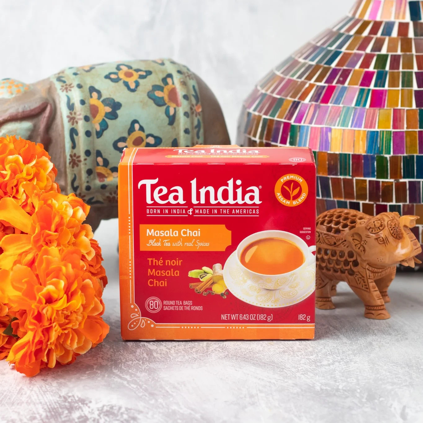 Tea India Masala Chai Black Tea Bags Spiced Indian Style Tea, 80 Count