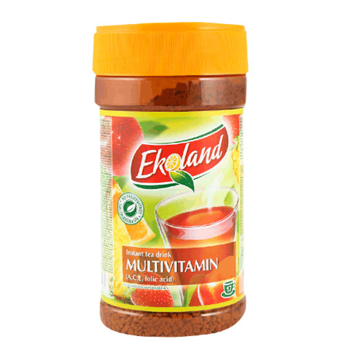 Ekoland Multivitamin Fruit Flavor Instant Tea Drink with Vitamins 350g 12oz