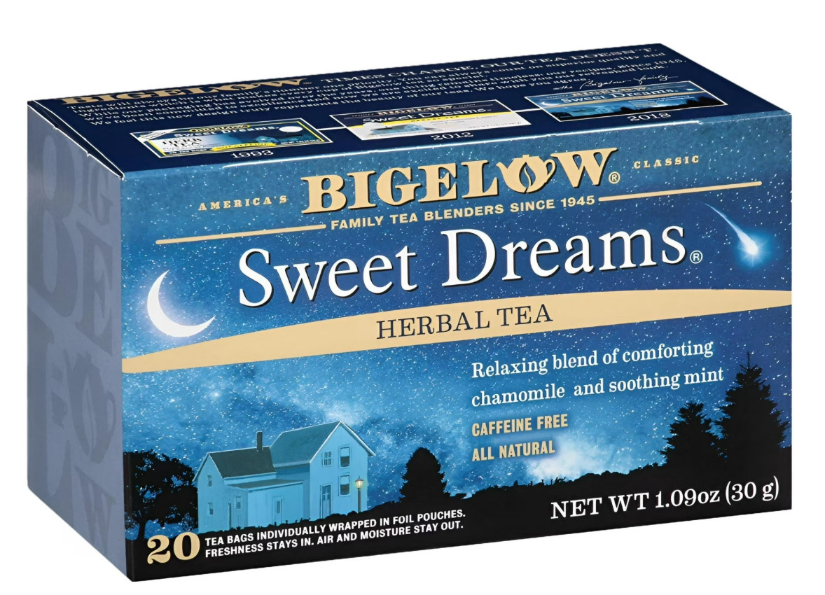 3x Boxes Bigelow Sweet Dreams Relaxing Herbal Tea | 20 Pouches Each | 1.09oz