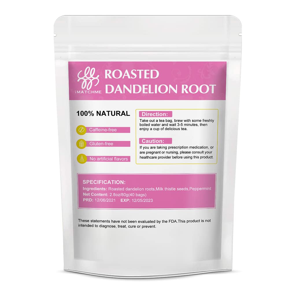 Premium Roasted Dandelion Root Tea with Milk Thistle and Peppermint – Herbal Tea