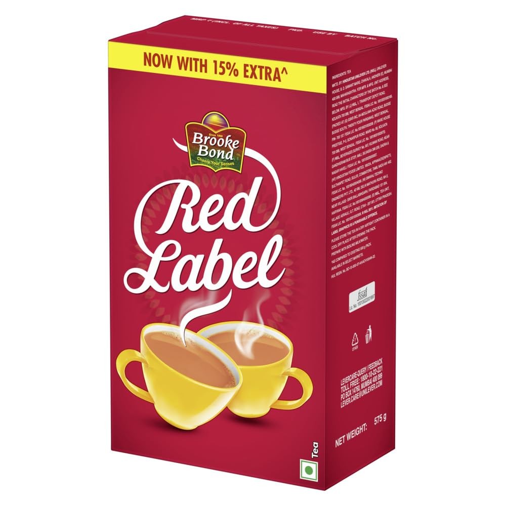 Brooke Bond Lipton Red Label Tea 500g | Ginger Flavored, Premium Loose Leaf Tea