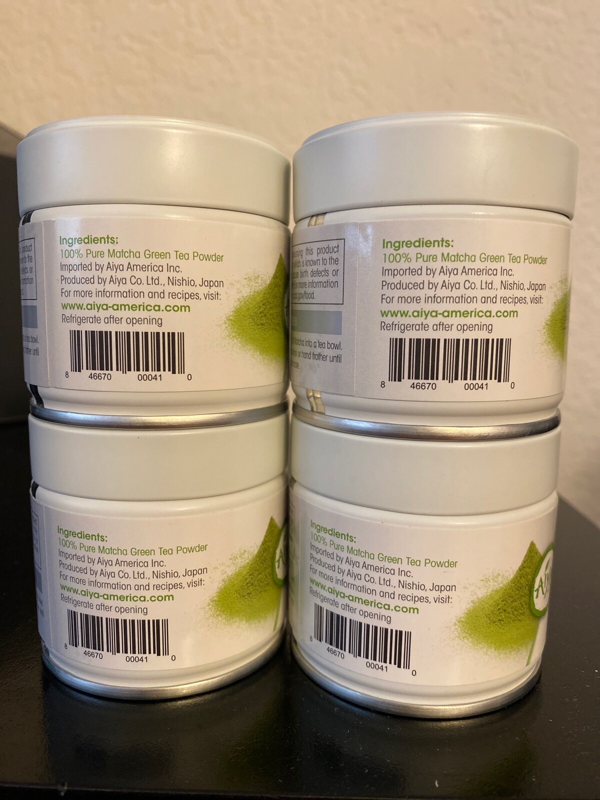 Aiya America Matcha Ceremonial Grade- 4 Cans of 30g (1.5oz)!