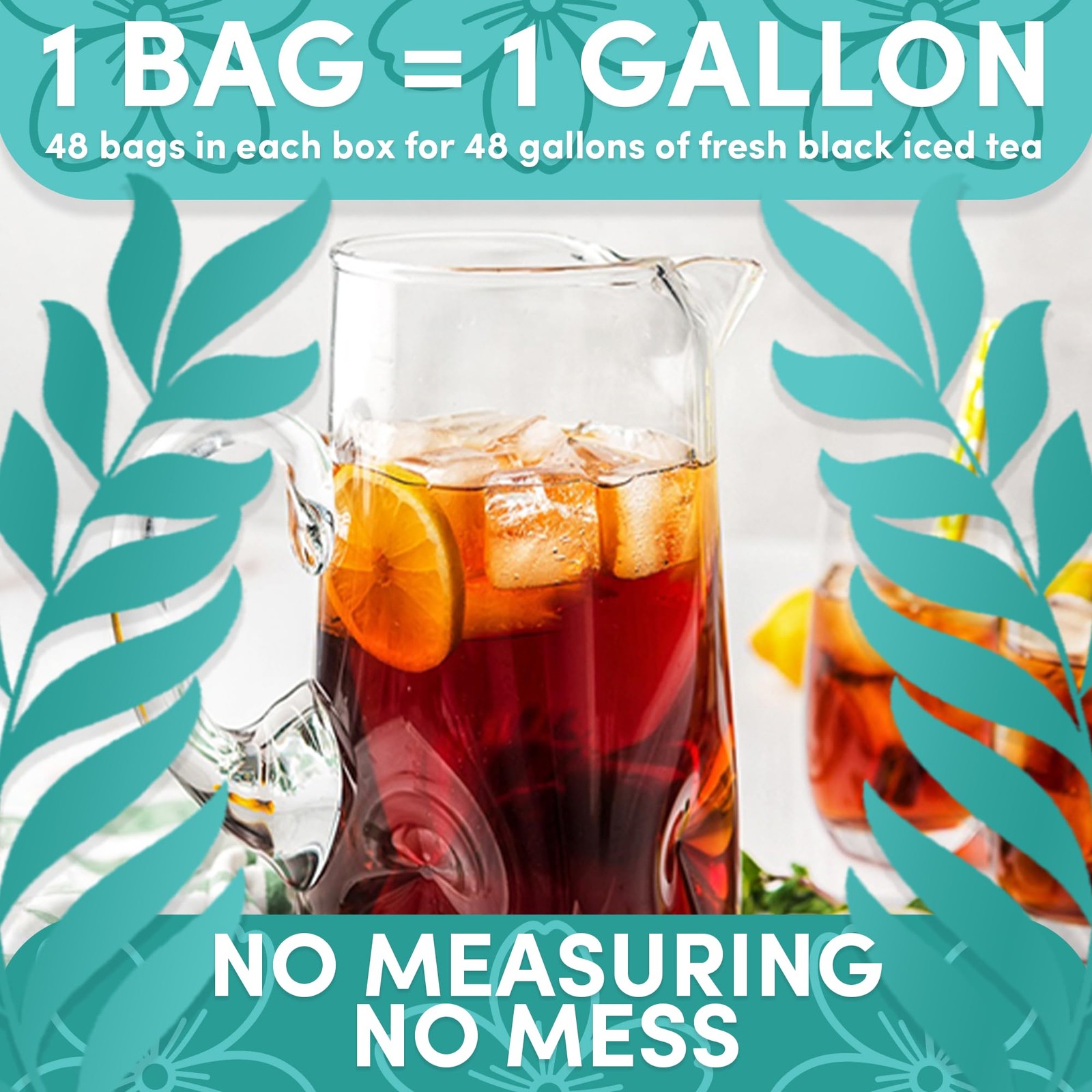 Black Orange Pekoe Iced Tea Bags, 1 Gallon Tea Bags, 48 Count, Bulk Iced Tea …