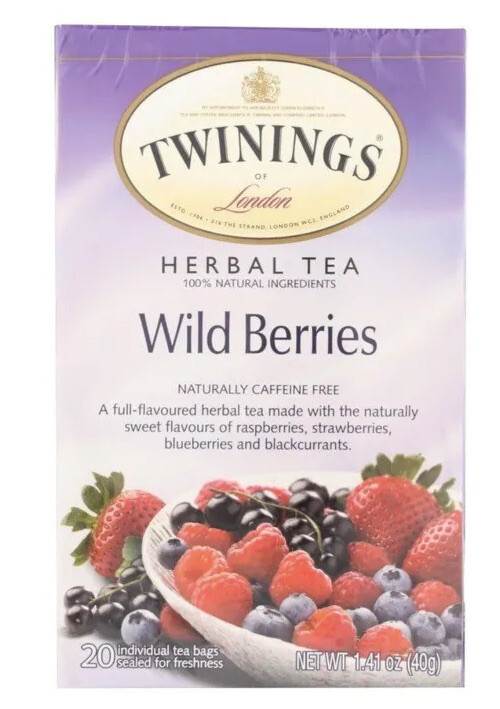 Twinings’ Wild Berries Herbal Tea – 20 ct