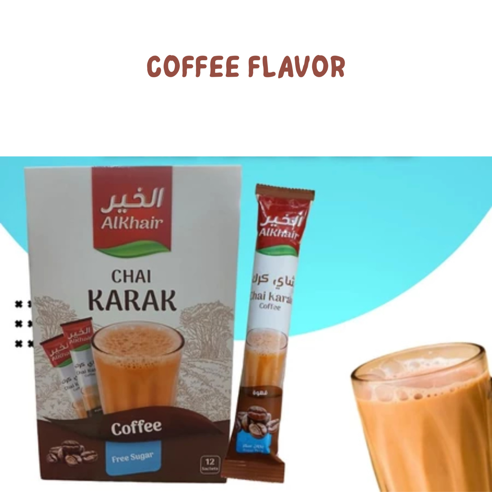 Alkhair Chai Karak Tea 12 Sachets – Arabian Spiced Milk Tea Mix