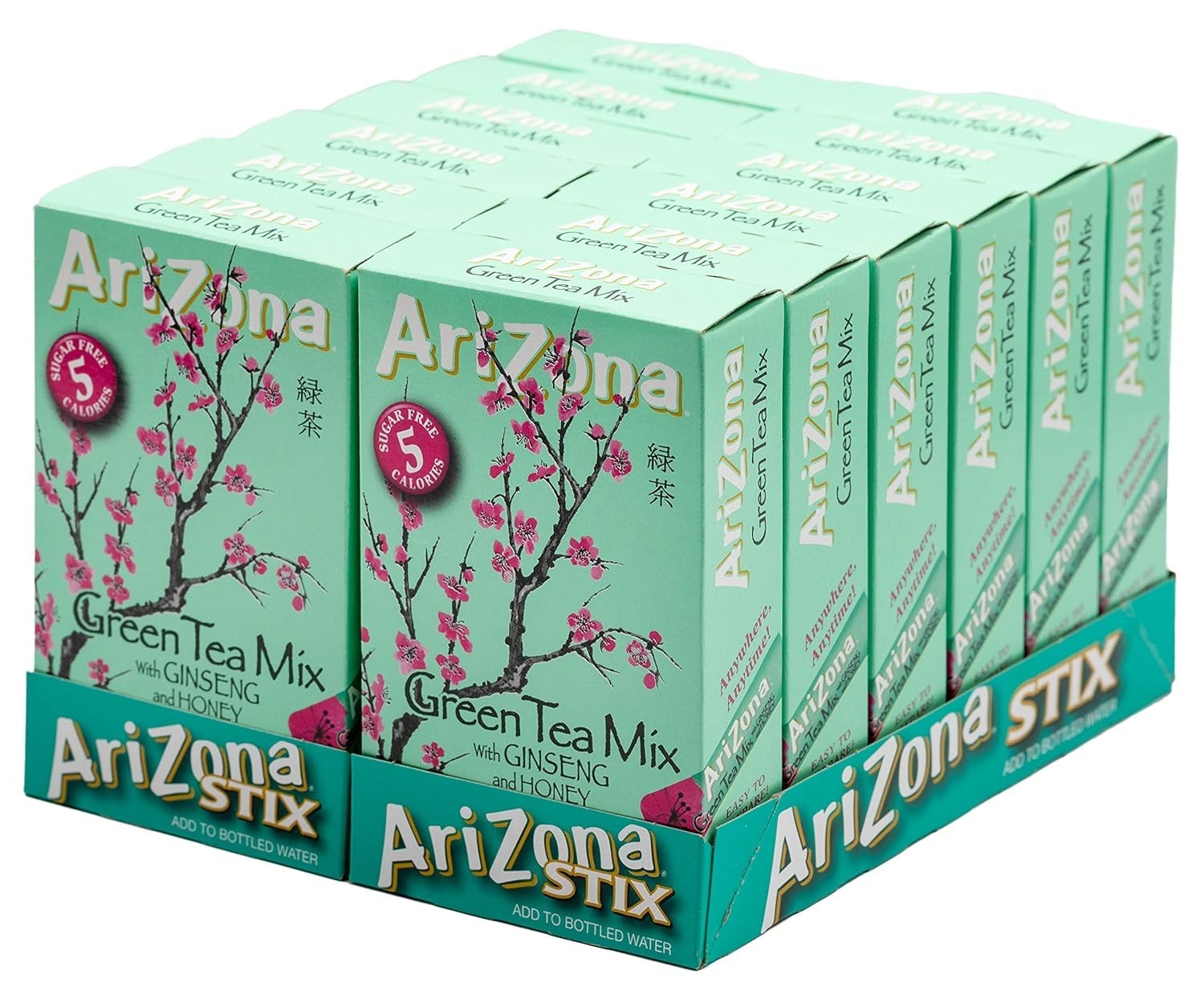 Green Tea with Ginseng, Lemon Peach Pomegranate, 120 Stix