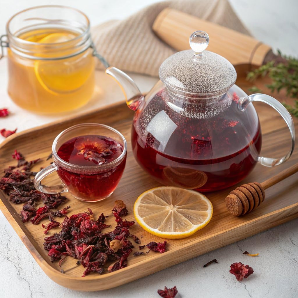 Organic Hibiscus Flowers, 2Lbs (450+Cups) | Flor De Jamaica, Loose Leaf Tea for