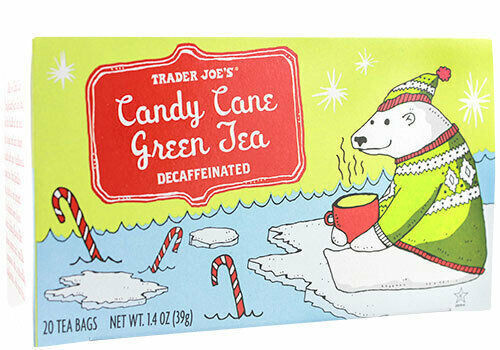Trader Joe’s Candy Cane Green Tea Decaffeinated 20 Tea Bags 4 PACK