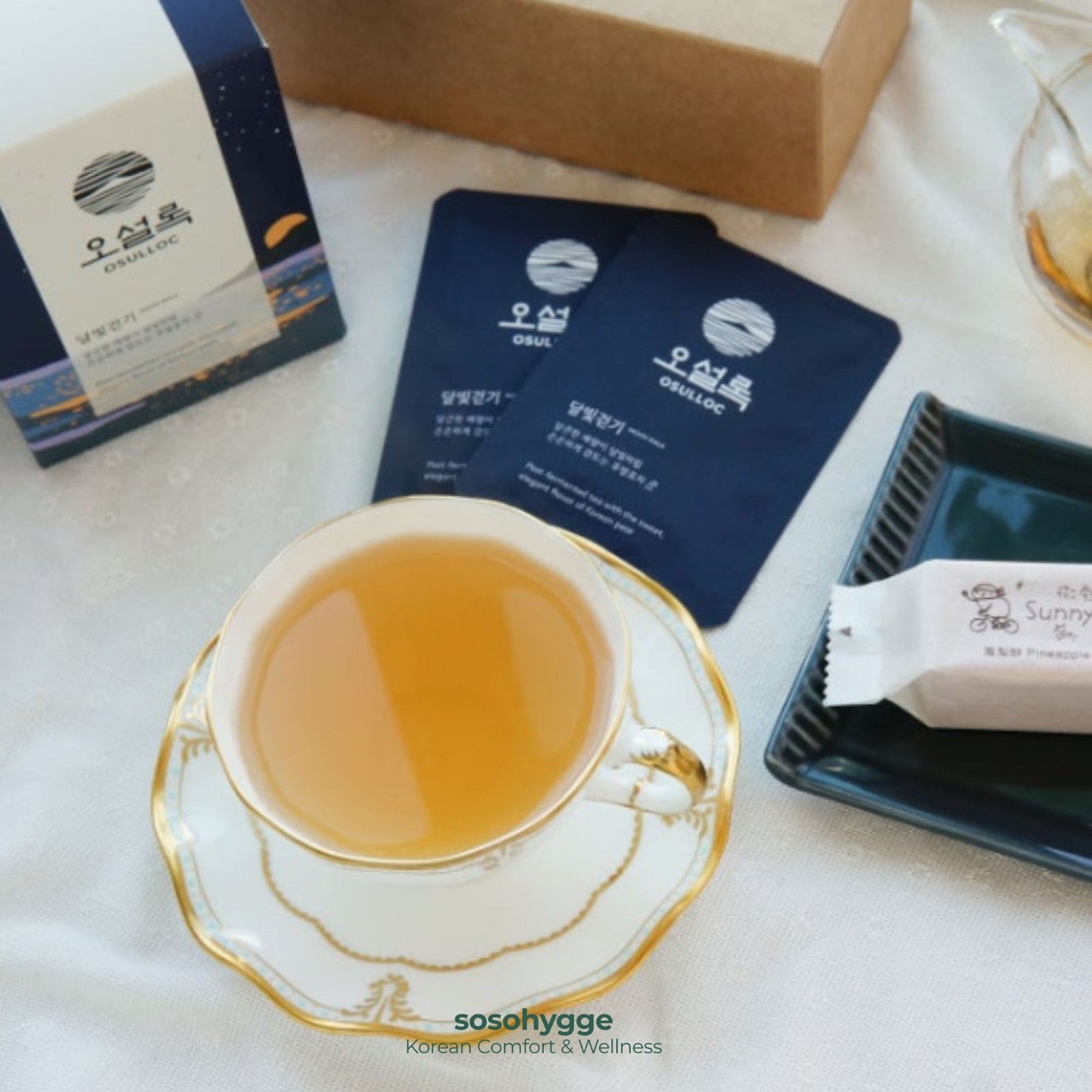 OSULLOC Jeju Moon Walk Pear Oolong Tea 3 Pyramid Teabags