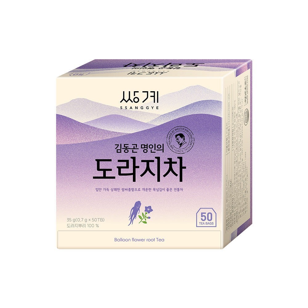 Ssanggye Bellflower Root Tea 50 Bags Korean Doraji Herbal Tea Caffeine Free