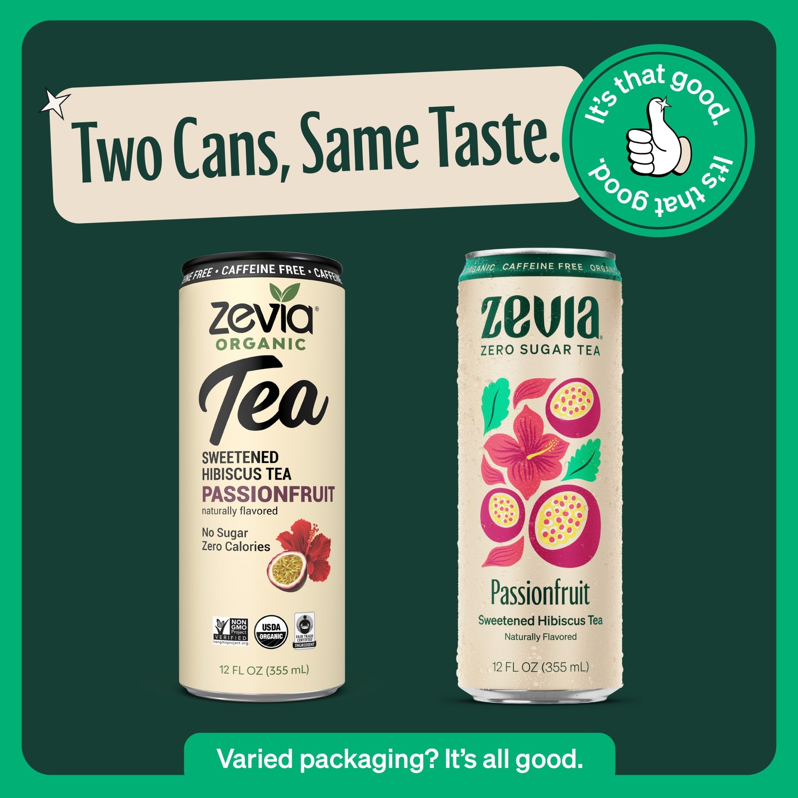 Organic Sugar Free Iced Tea, Caffeine Free Hibiscus Tea Passionfruit, 12 Ounc…