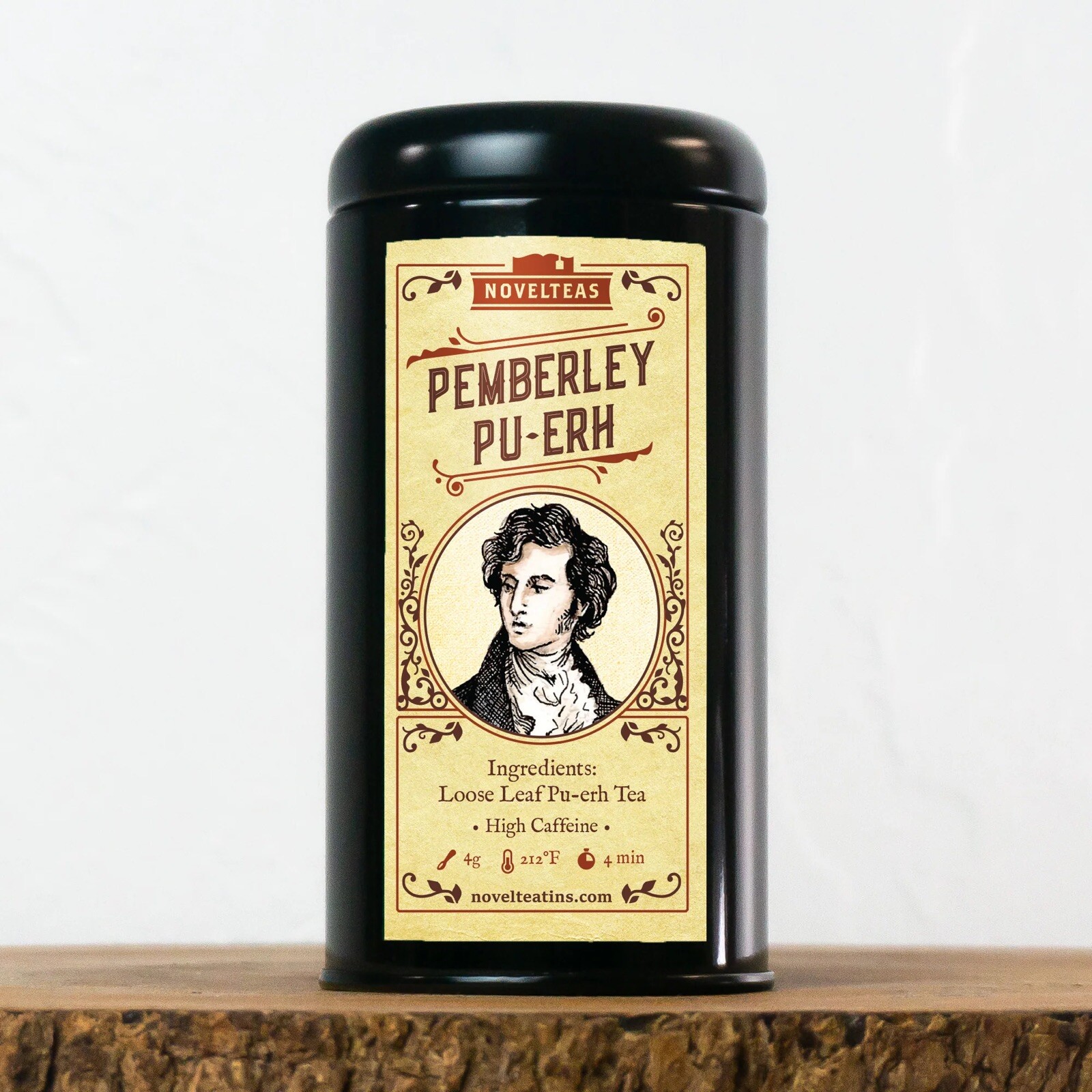 Pemberley Pu-erh Jane Austen Loose Leaf Tea in Tin – NovelTeas (2 ounces)