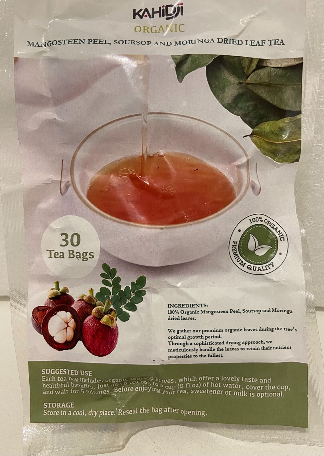 Organic Soursop Guanabana Graviola 100% Pure Leaf -30 tea bags