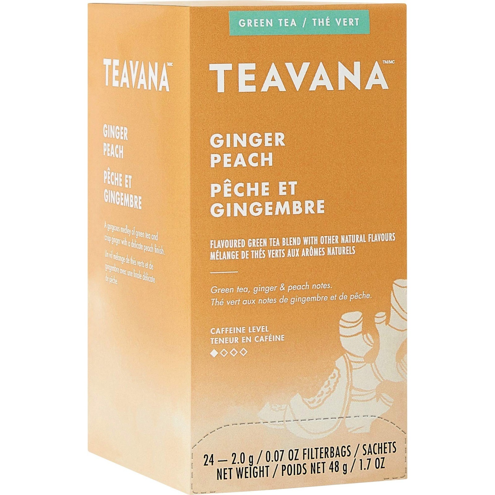 Teavana, SBK12434017, Ginger Peach Green Tea, 24 / Box 24 Count (Pack of 1)