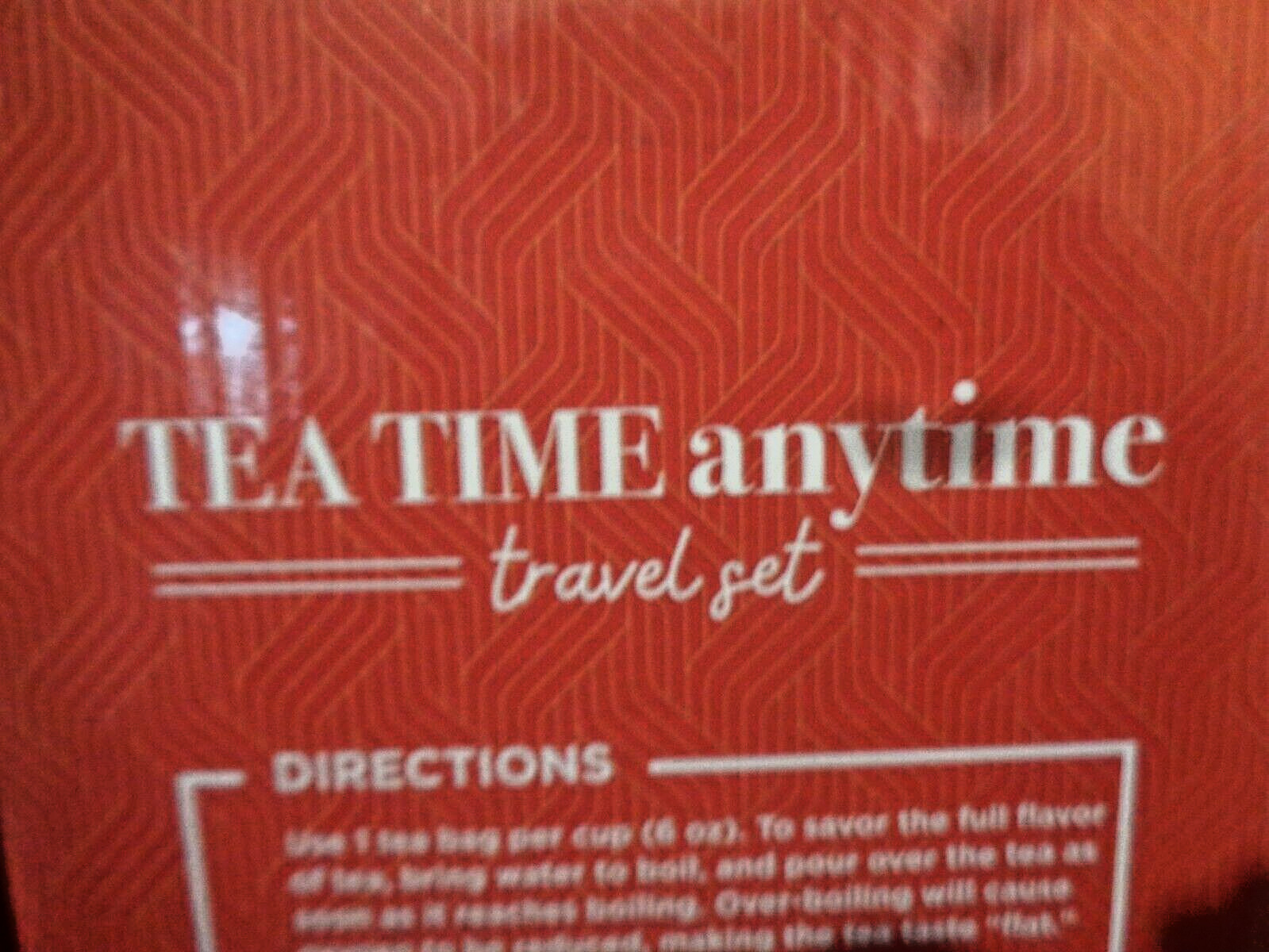 Twinings Tea Time Anytime Travel Set Stainless Steel Tumbler Ceramic Mug Tea