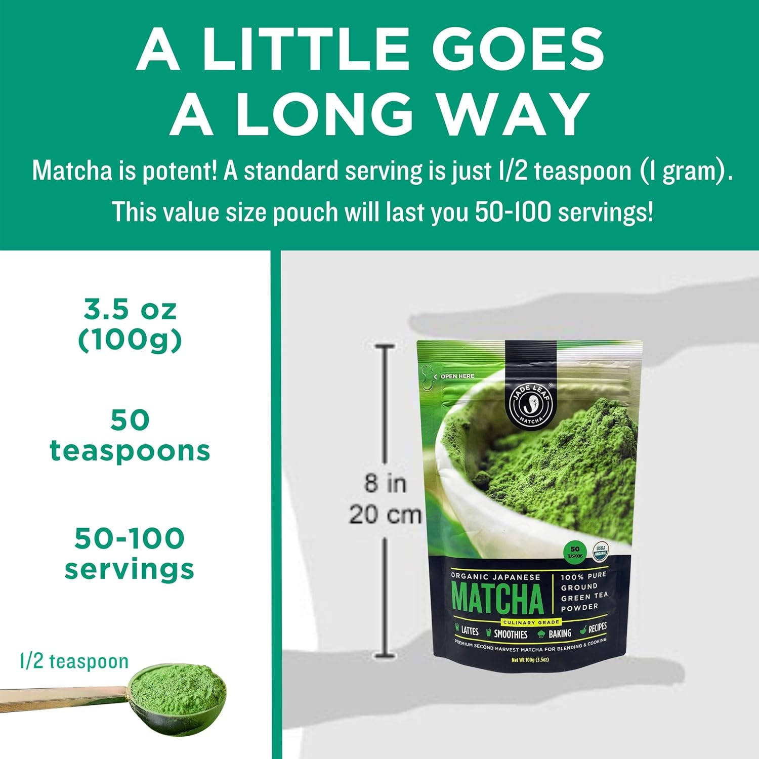 Organic Culinary Grade Matcha Powder – Premium Second Harvest – Authentic Japane