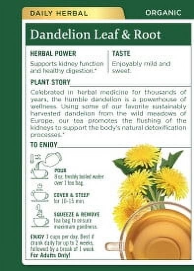Dandelion Leaf & Root Tea 16 Bag