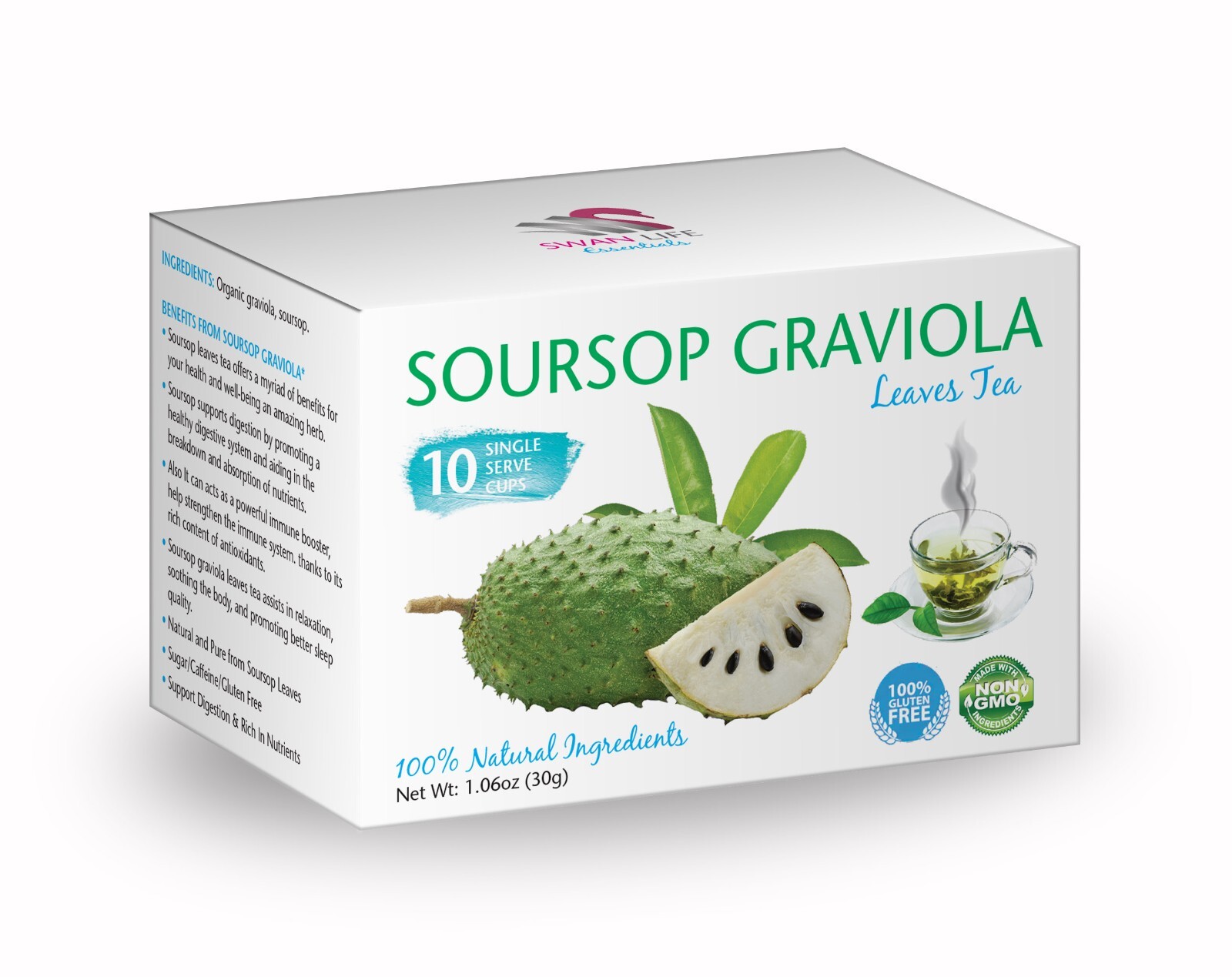 soursop graviola tea – immune support tea – GRAVIOLA SOURSOP TEA K-CUPS – 1 Box