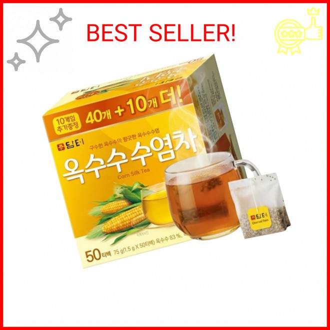 Damtuh Corn Silk Tea – Nutty & Refreshing, Caffeine-Free Herbal Tea, 50 Tea Bags