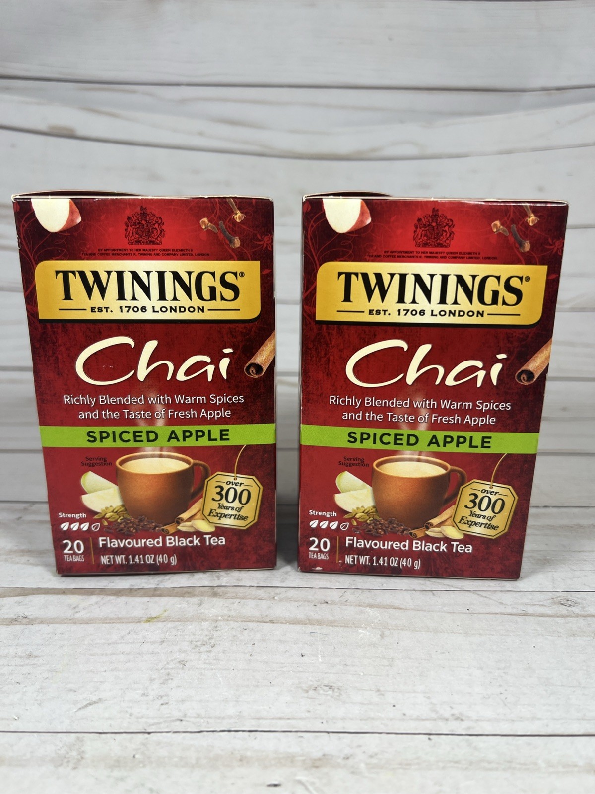 Twinings Chai Black Tea SPICED APPLE 20-Count Bags (2Pack) BB: 4/17/27