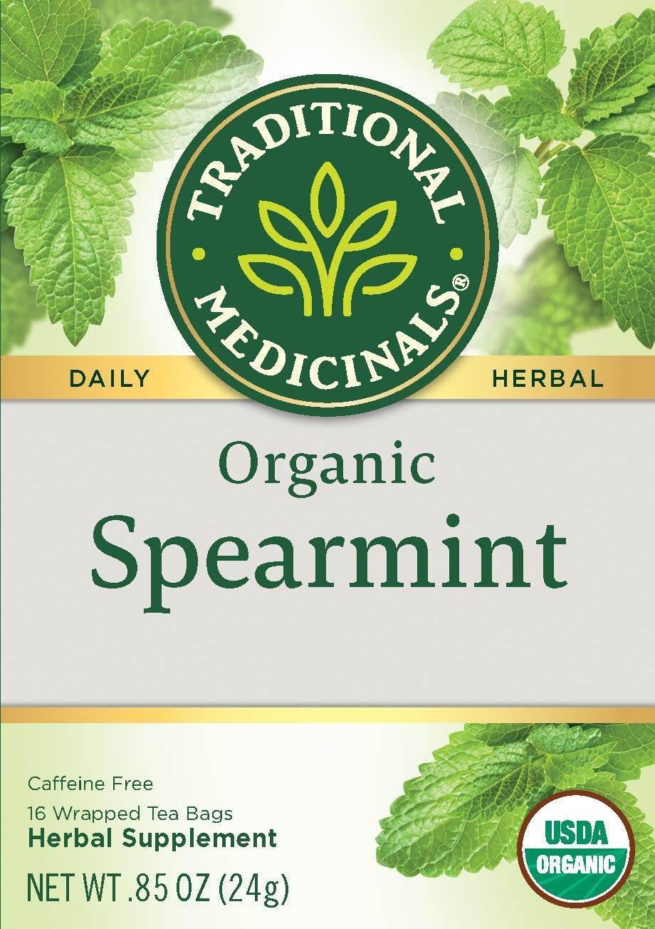 Traditional Medicinals Organic Spearmint Herbal Tea, Healthy & Refreshing, (Pac