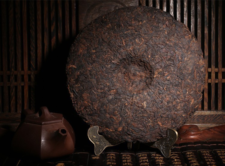 357gRipe Pu-erh Tea Cake Aged Yunnan Puerh Traditional Shou Mei Compressed Tea