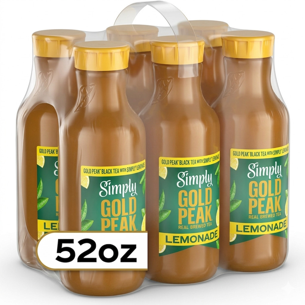 Gold Peak Iced Tea and Lemonade 52oz 6 Pack Flavored Tea Beverage