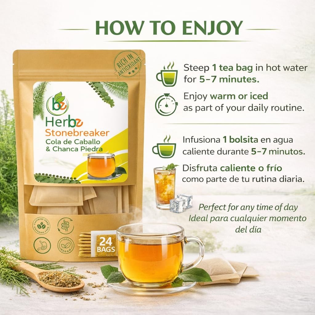 Chanca Piedra & Horsetail (Cola de Caballo) Herbal Tea – By BexpertsUSA