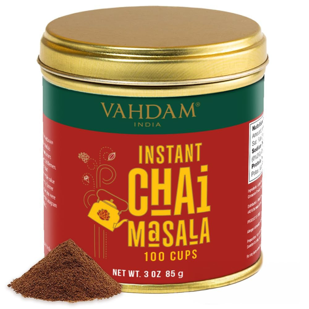 Instant Chai Tea (3Oz/85G) – Traditional Masala Chai | Makes 100 Cups | Natural