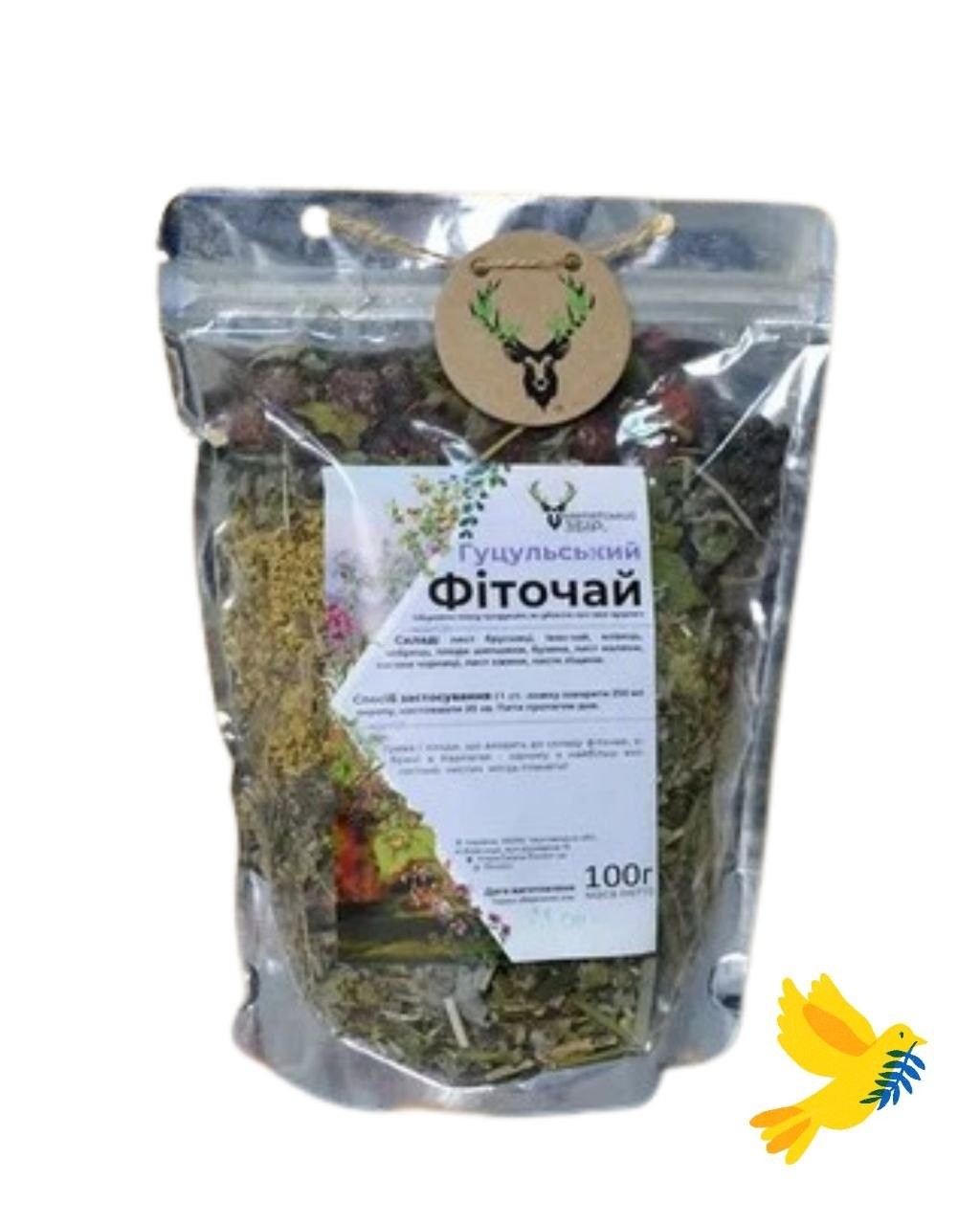 Hutsul Herbal Tea Carpathian Blend 100g Organic Loose Leaf Ukrainian ECO Tea