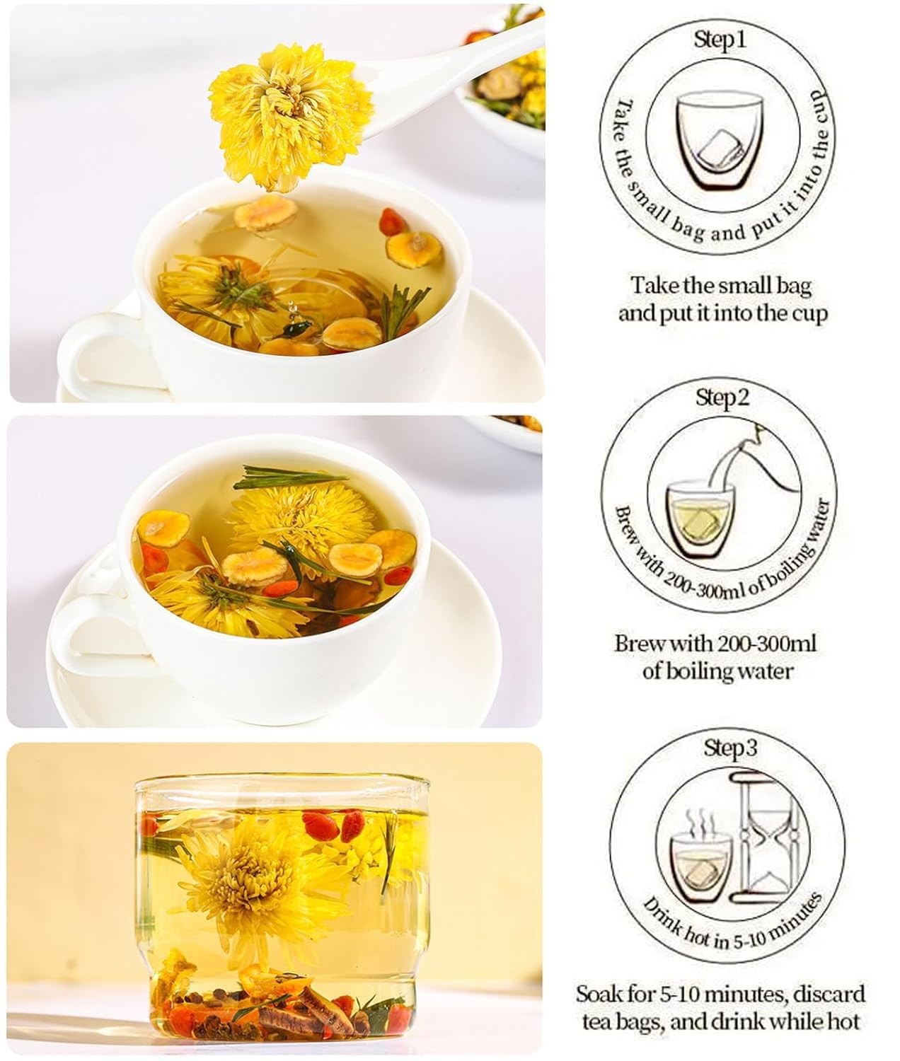 Dandelion Wolfberry Tea, Kidneys & Liver Health, Seven Natural Herbal Ingredient