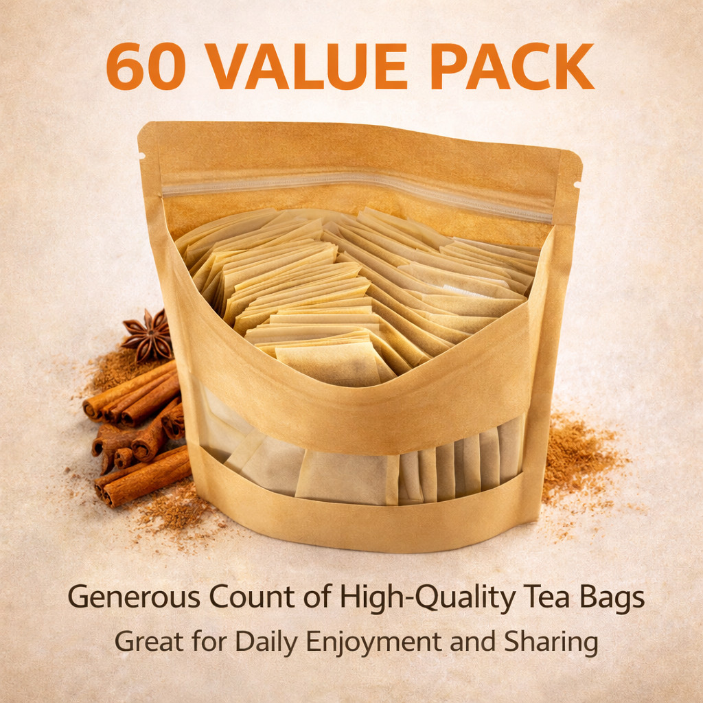 Canela Té (Cinnamon Tea) – 60 Tea Bags – 100% Natural, Vegan, Herbal – Gluten-Fr
