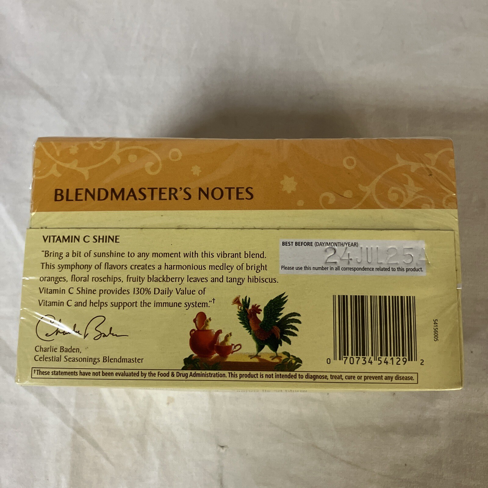 Lot of 2 Celestial Seasonings Vitamin C Shine 20 Tea Bags Each BB 7/24/25 FS!