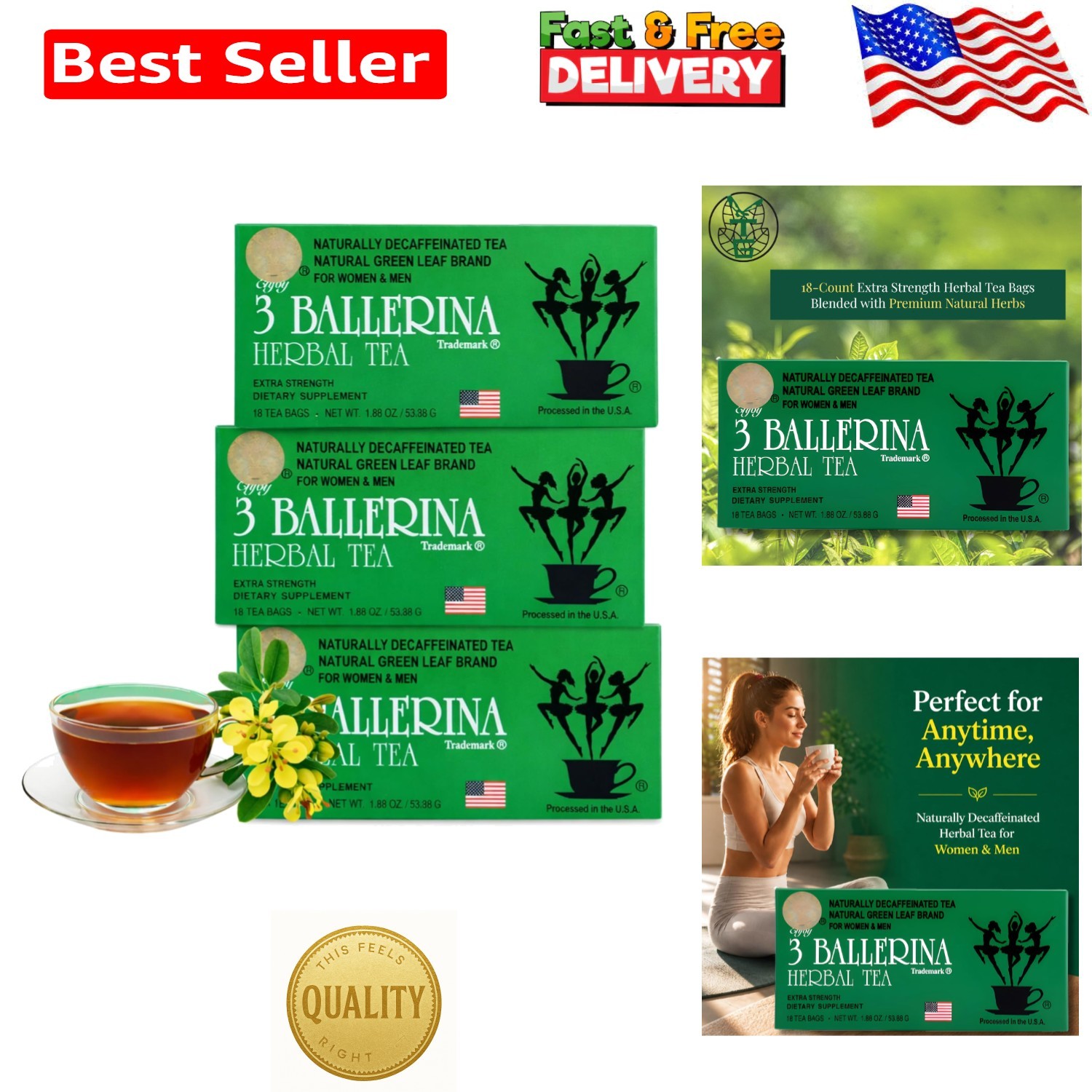 54 Count Extra Strength Herbal Tea for Weight Loss – Gentle Detox Solution