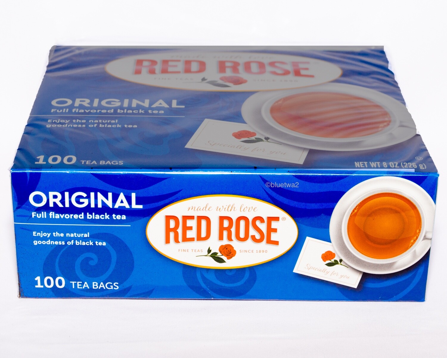 RED ROSE ORIGINAL FULL FLAVORED BLACK TEA Caffeinated 100 Tea Bags In Sealed Box