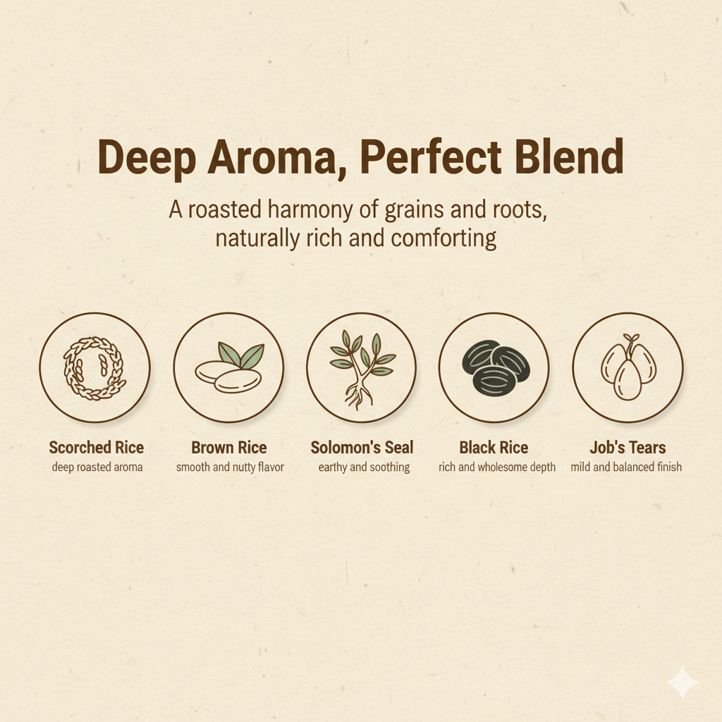 Damtuh Korean Roasted Rice & Solomon’s Seal Tea 누룽지 둥굴래차 Traditional Herbal Tea