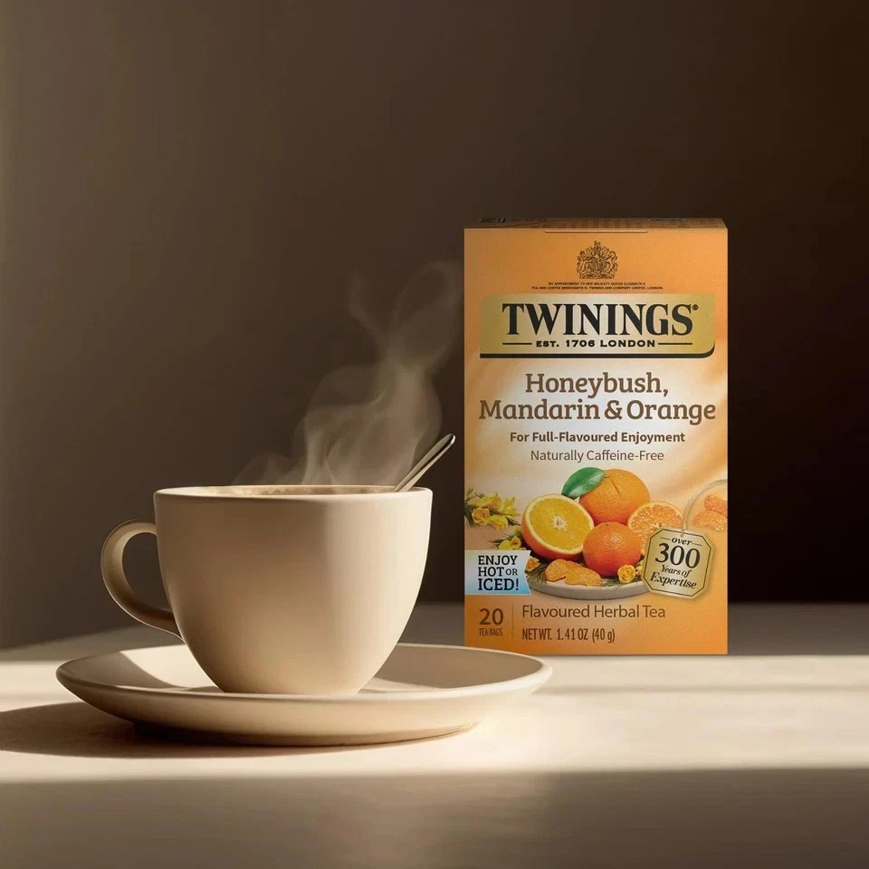 Twinings Honeybush Herbal Tea with Mandarin and Orange 20 Count Pack