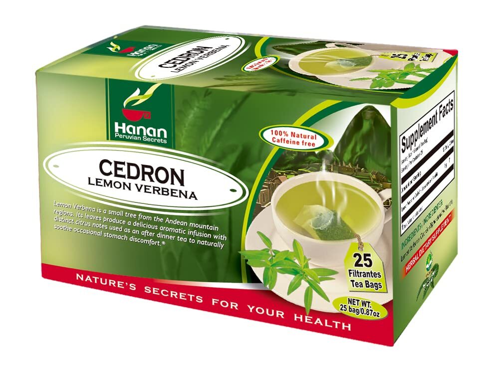 Lemon Verbena 25 Herbal Tea Bags Cedron from Peru