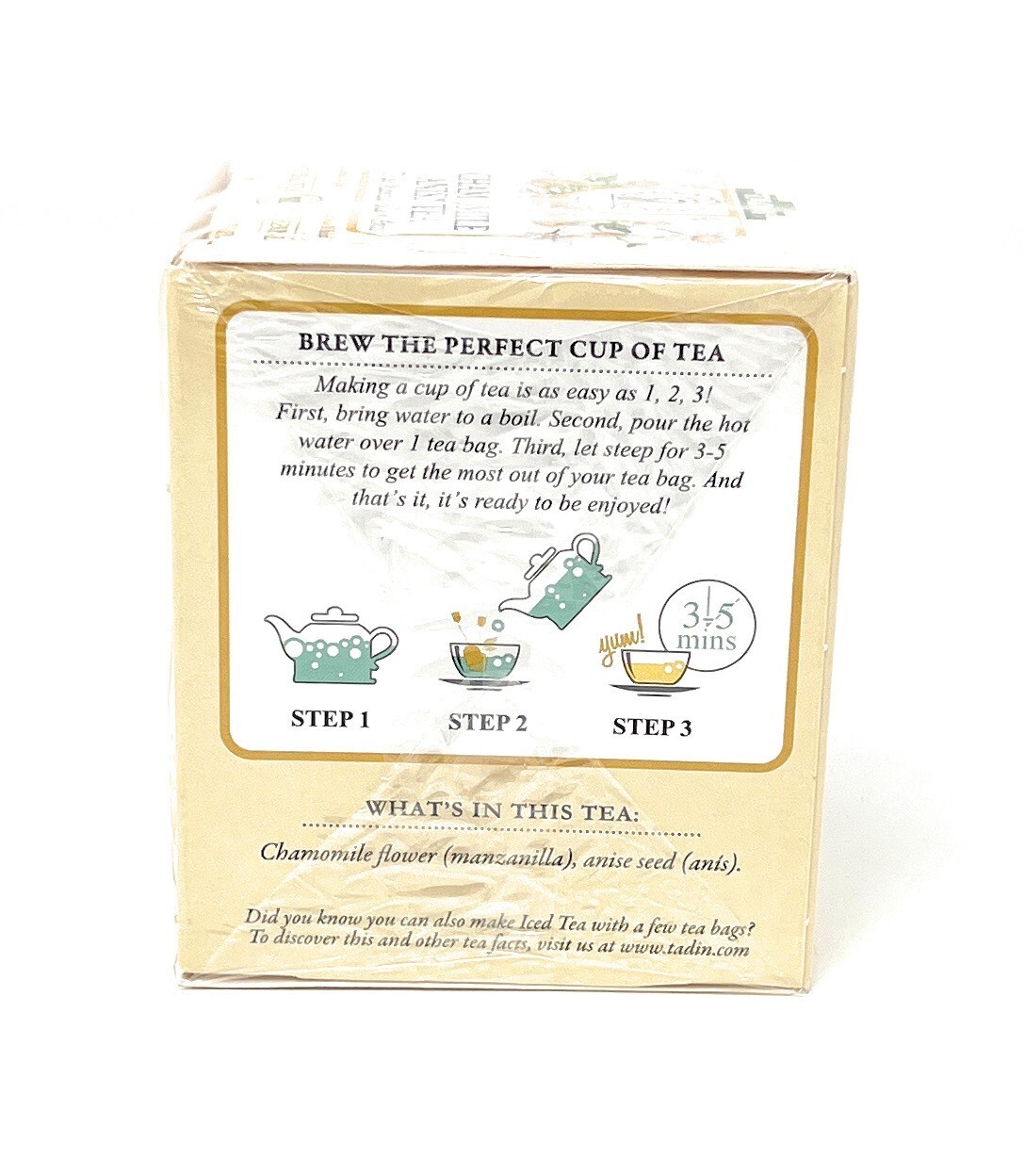 Tadin Chamomile Anise Herbal Tea 6 Boxes Of 10 Bags Per Box (60 Bags)