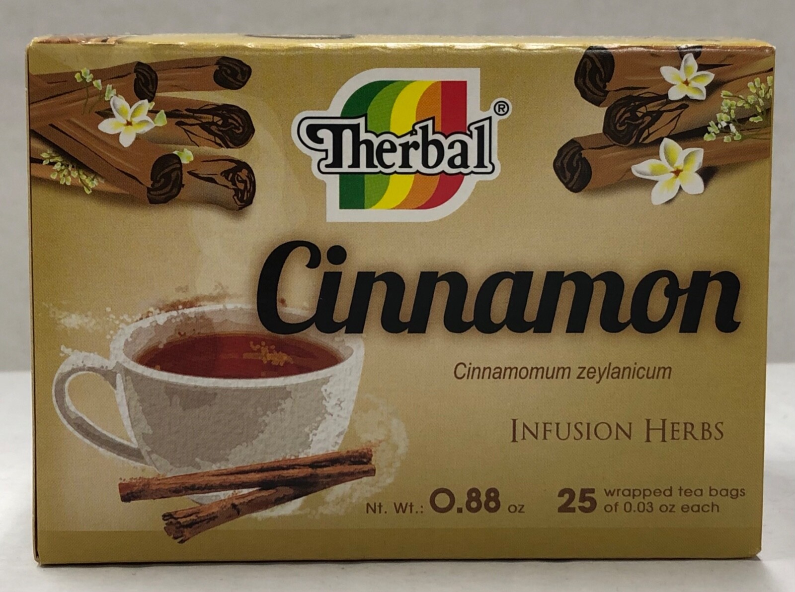 Therbal Te de Canela Tea Cinnamon Infusion Herbs 25 bags