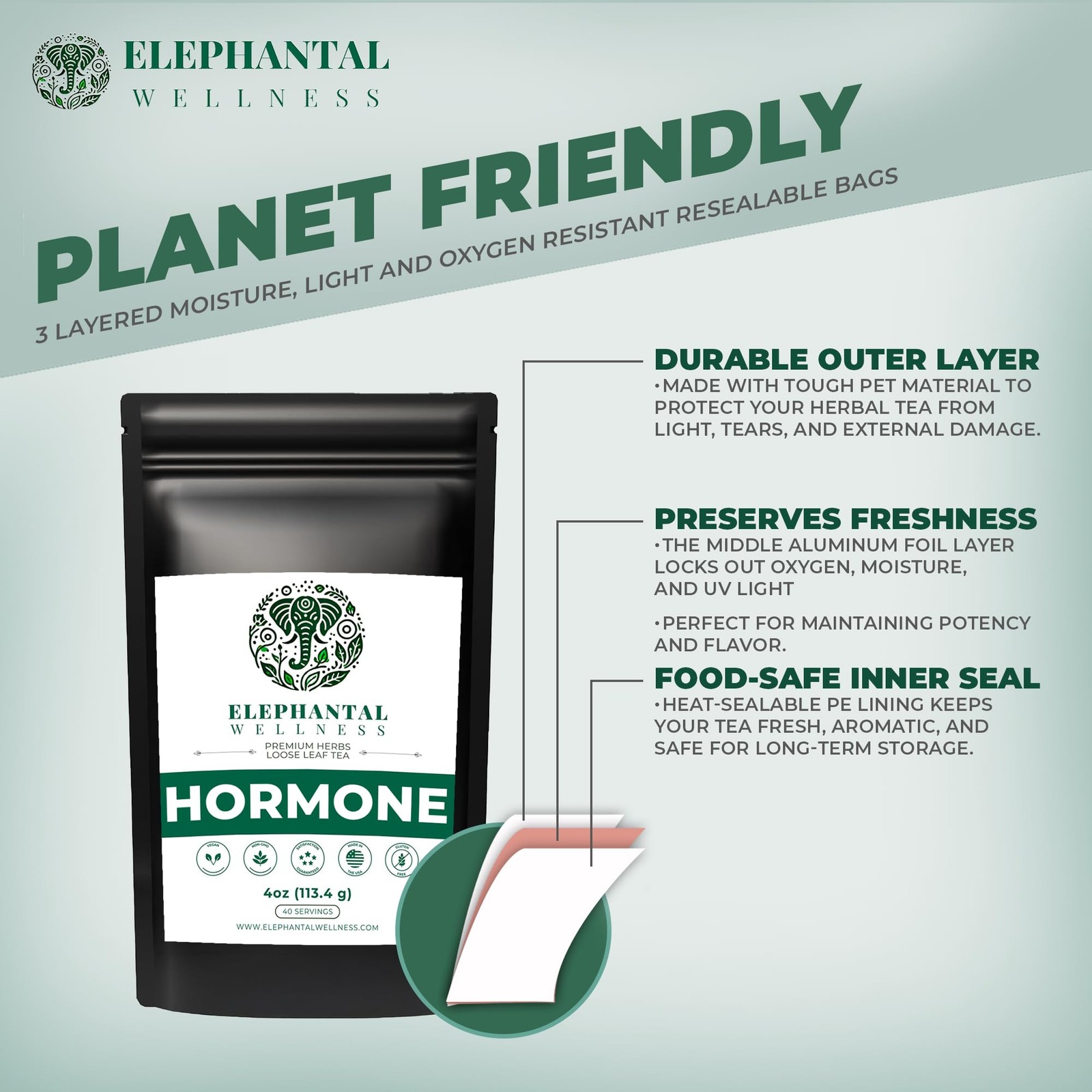 Elephantal Wellness Premium Hormone Herbal Tea | PCOS, Hormonal Balance Mood…