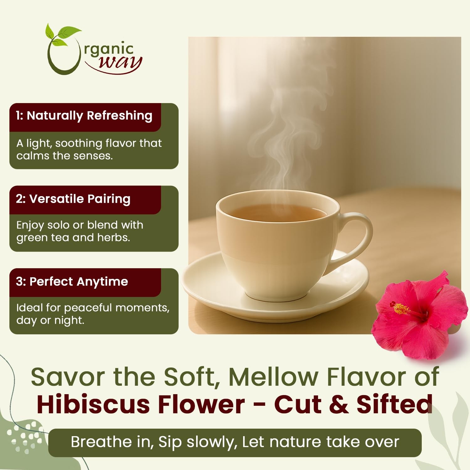 Dried Hibiscus Flower Cut & Sifted (Hibiscus rosa-sinensis) | Herbal Tea – Or…