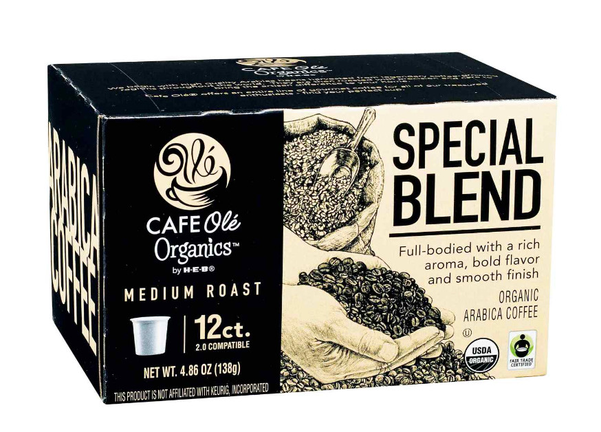 NEW HEB Cafe Ole by H‑E‑B Organics Special Blend Medium 12 Count Instant H-E-B