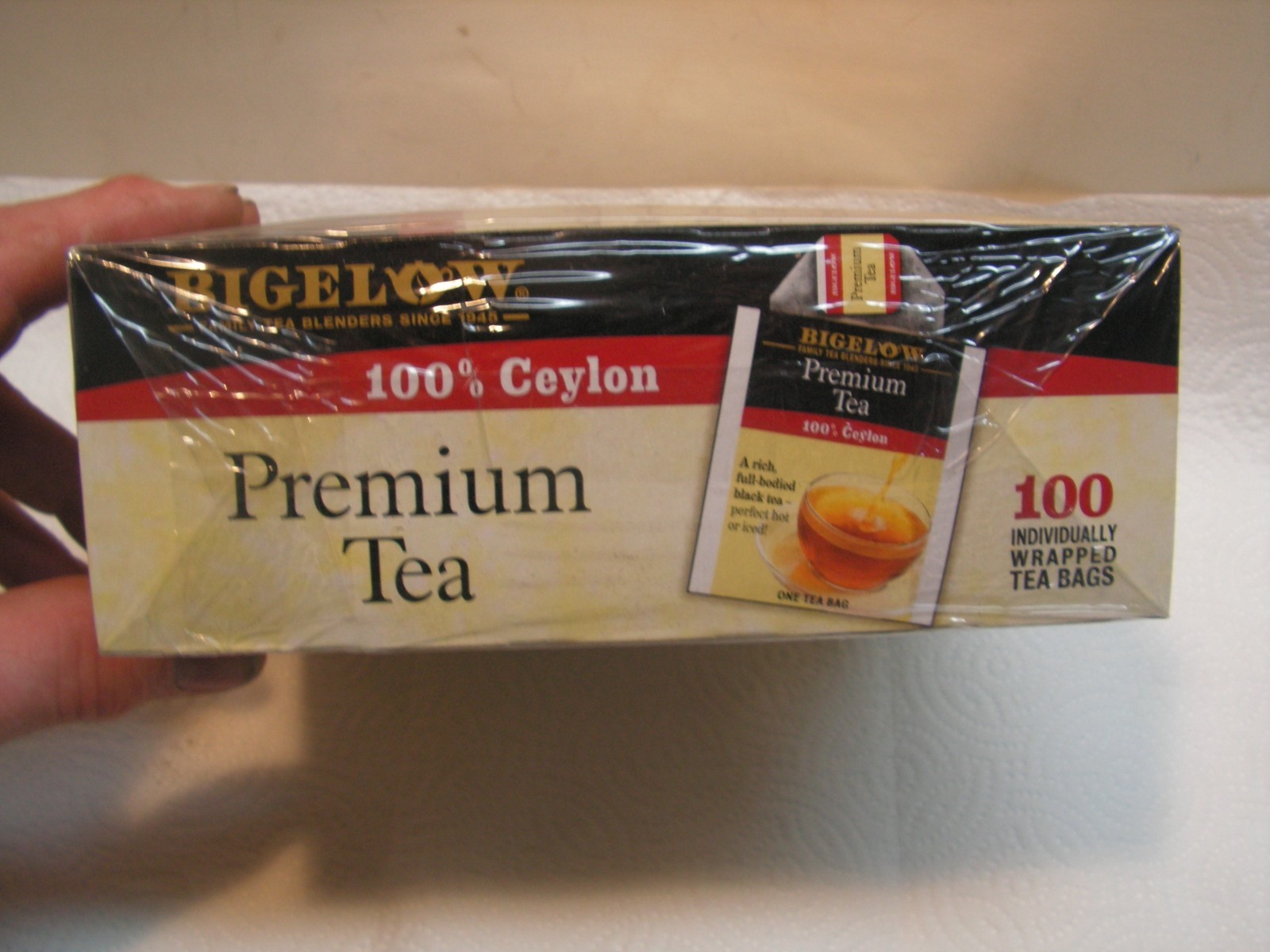 Bigelow Premium Ceylon Tea Bags – 100/Box. Individually Wrapped BEST By 08/2028
