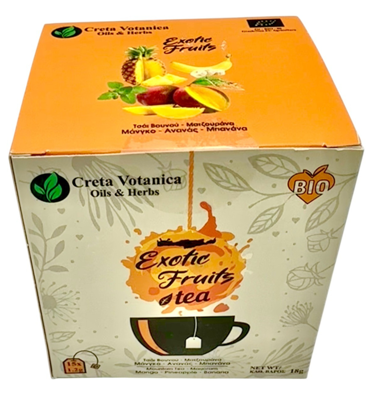 Organic Exotic Fruits Mixed Tea Bags ( Tea, Marjoram,Mango,Pineapple,Banana ).