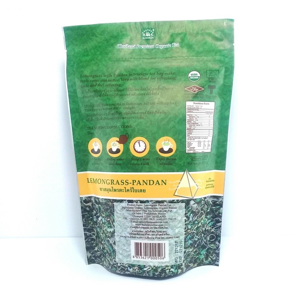Thai USDA Organic Herbal Tea Lemongrass Rosella Ginger Butterfly Pea 1-5 Packs